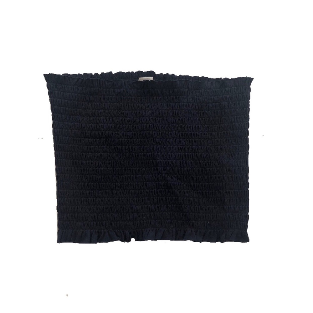 Garage navy blue cropped tube top